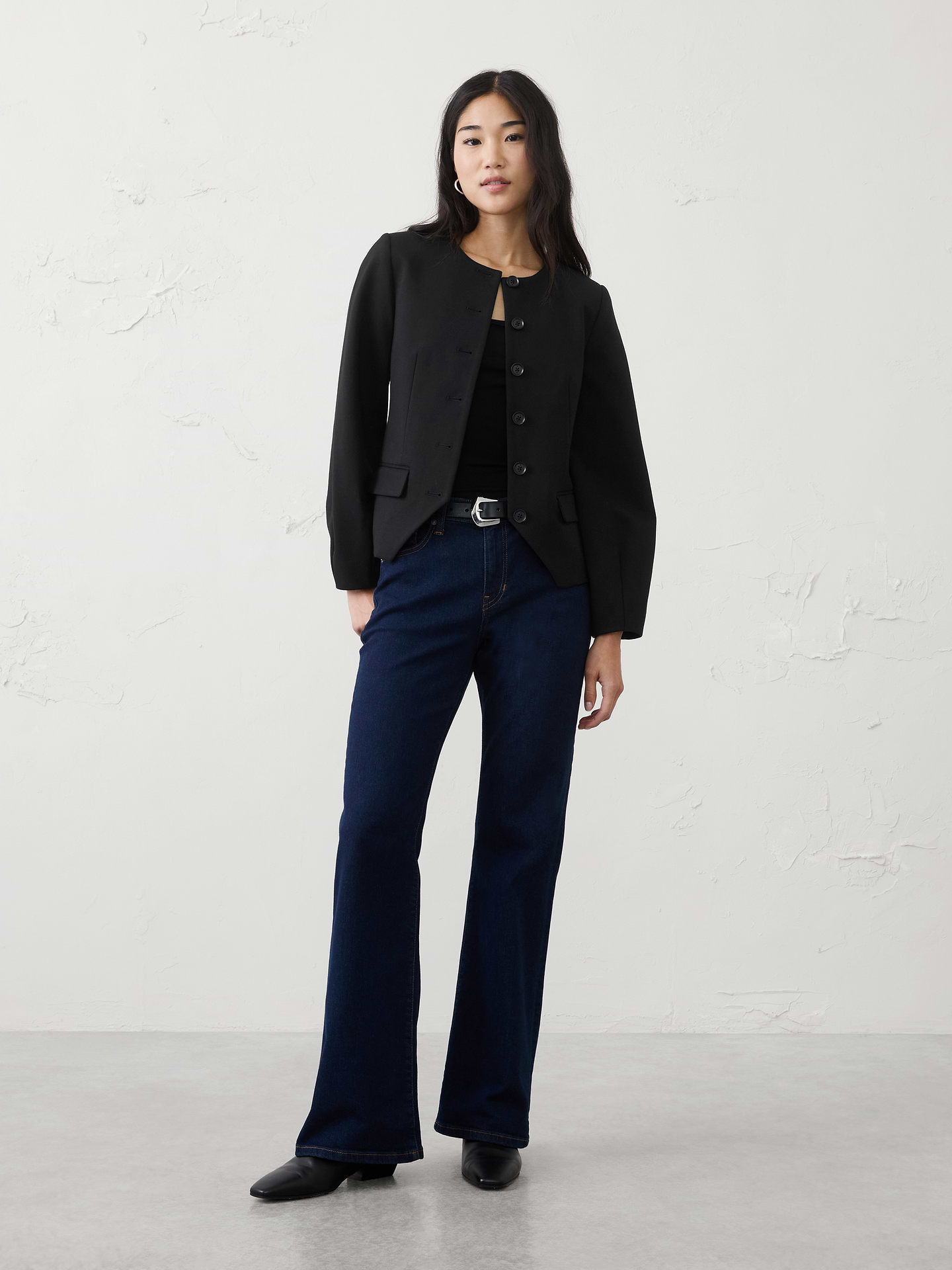 Image number 1 showing, Ponte Collarless Blazer