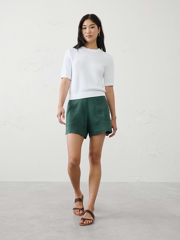 Anyday Linen-Blend High-Rise Short