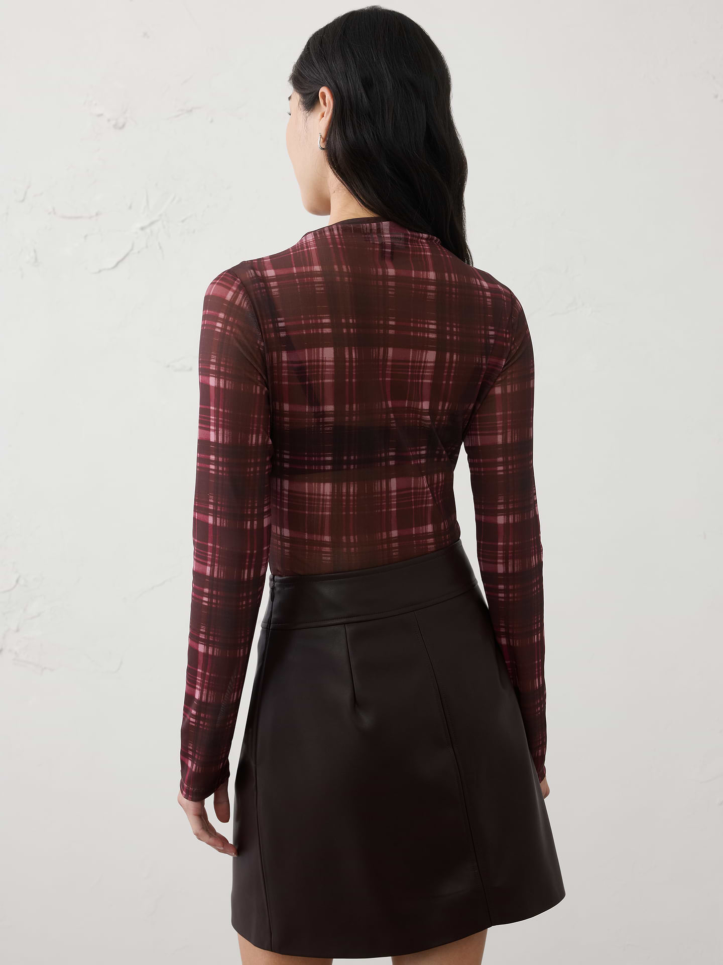 Image number 2 showing, Mesh Mock-Neck Top