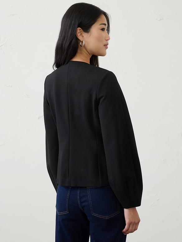 Ponte Collarless Blazer