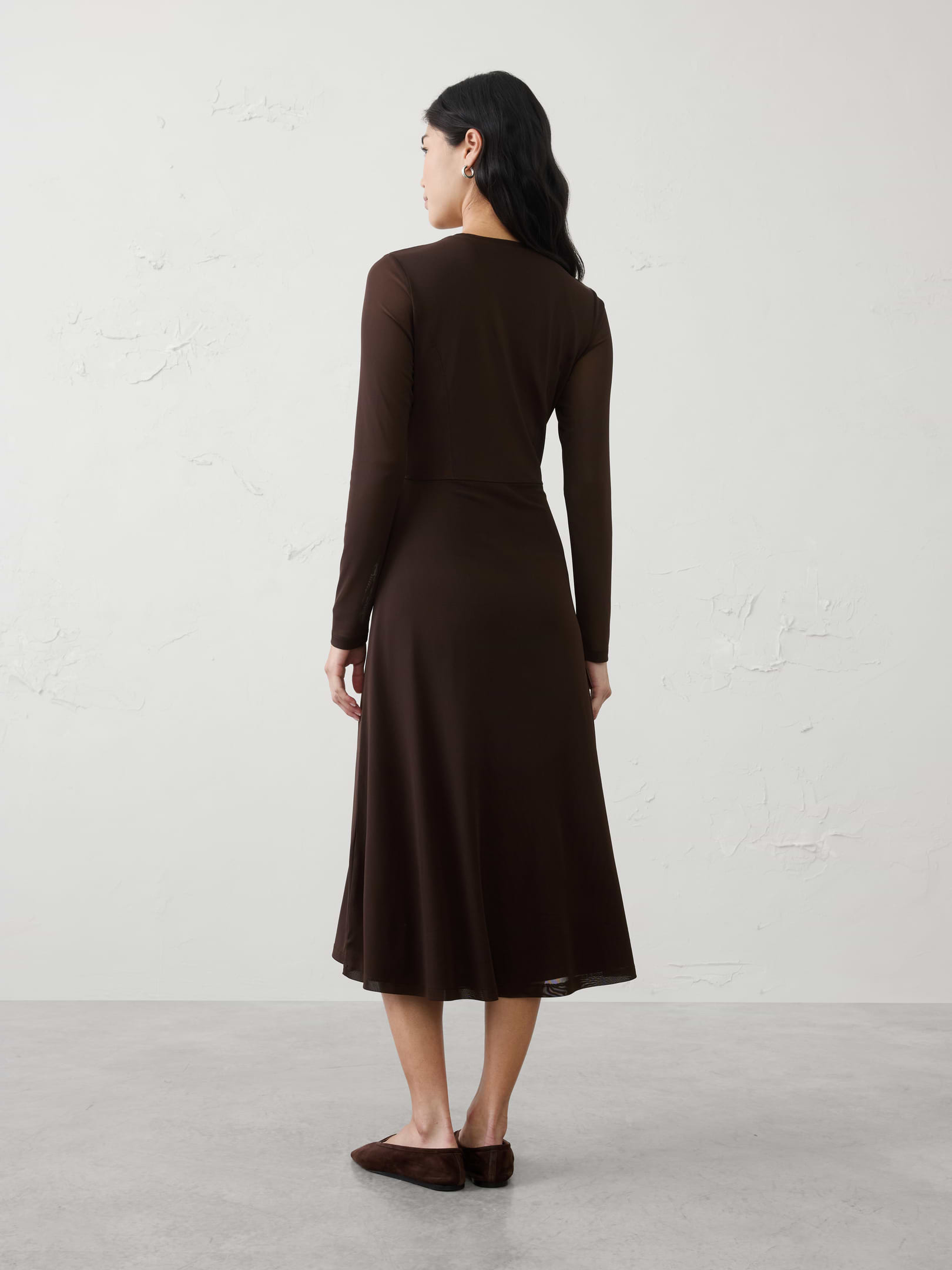 Image number 2 showing, Mesh Ruched Bodice Maxi Dress