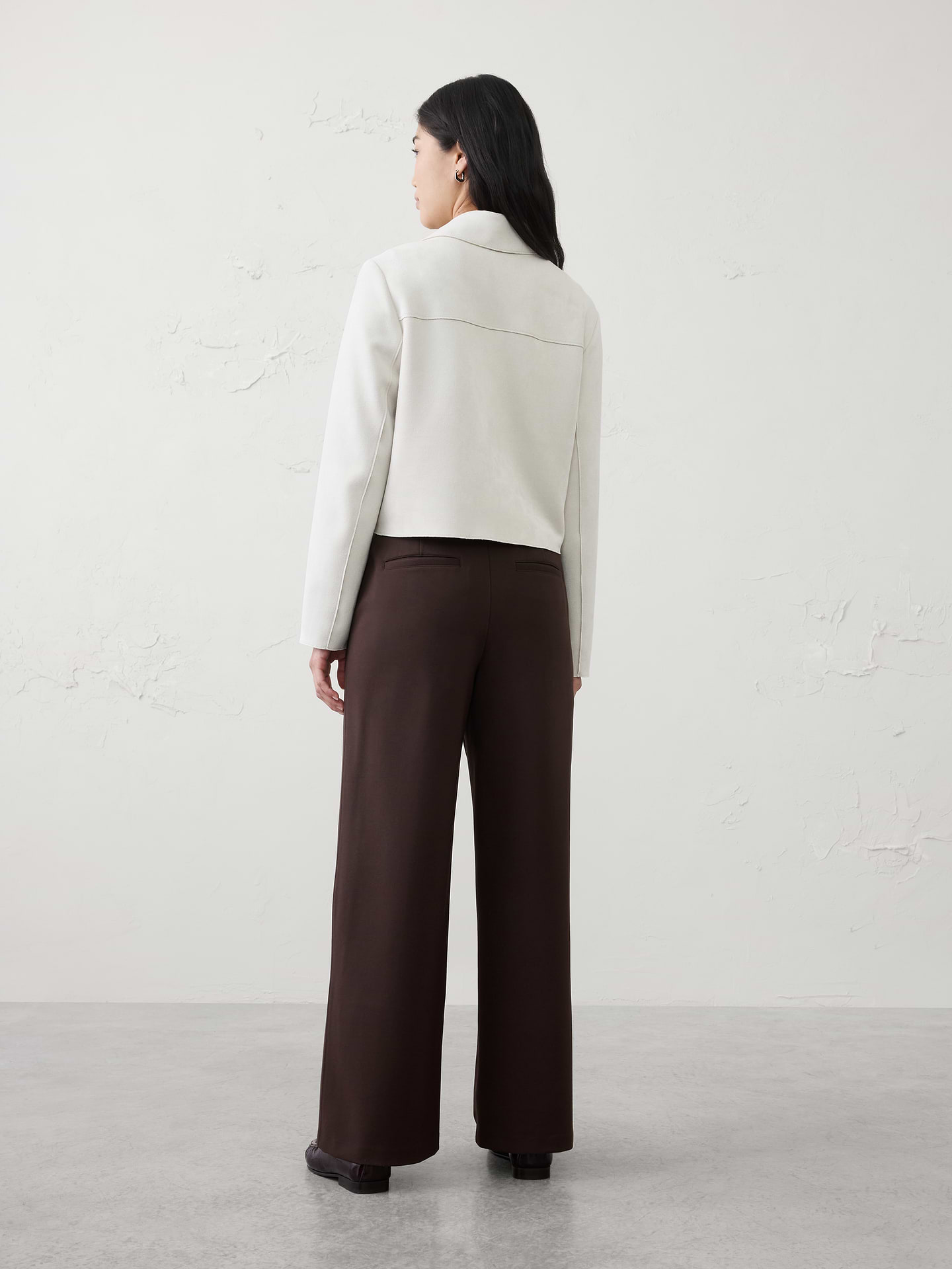 Image number 2 showing, Wide-Leg High-Rise Ponte Pant