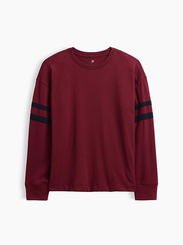 Kids Relaxed Varsity Crewneck T-Shirt