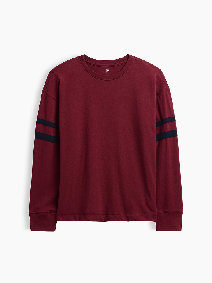 Image number 2 showing, Kids Relaxed Varsity Crewneck T-Shirt