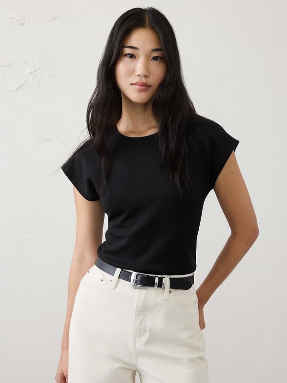 Soft Touch Cap-Sleeve Top