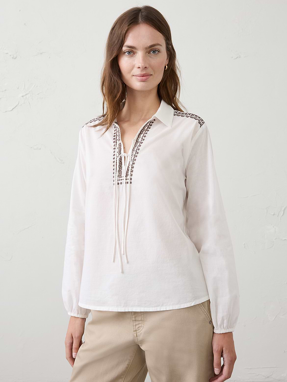 Collared Front-Tie Top