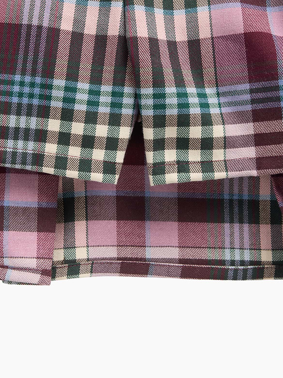 Kids Plaid Pleated Skort
