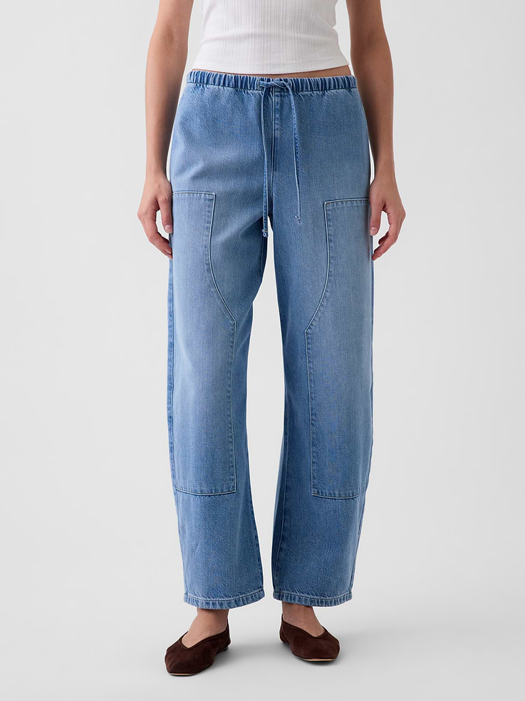 Image number 2 showing, High Rise UltraSoft Easy Barrel Jeans