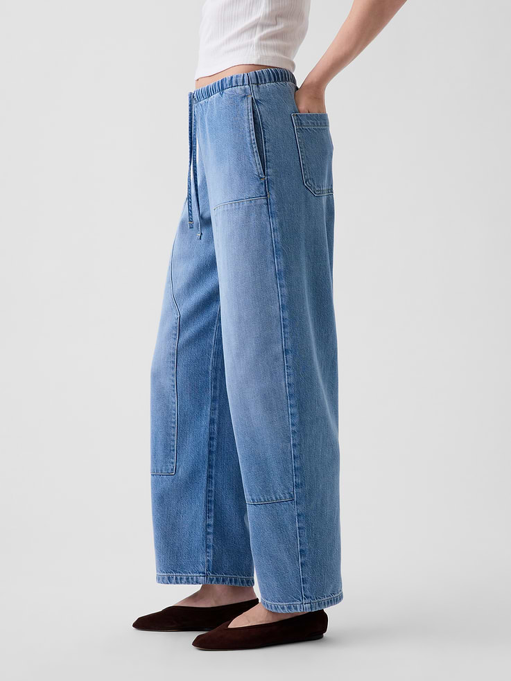 Image number 3 showing, High Rise UltraSoft Easy Barrel Jeans