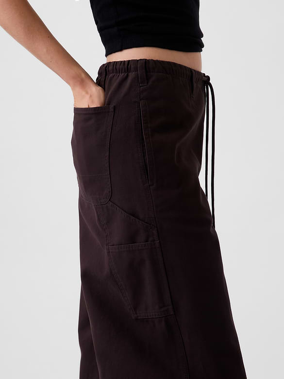 Canvas Easy Baggy Barrel Cargo Pants
