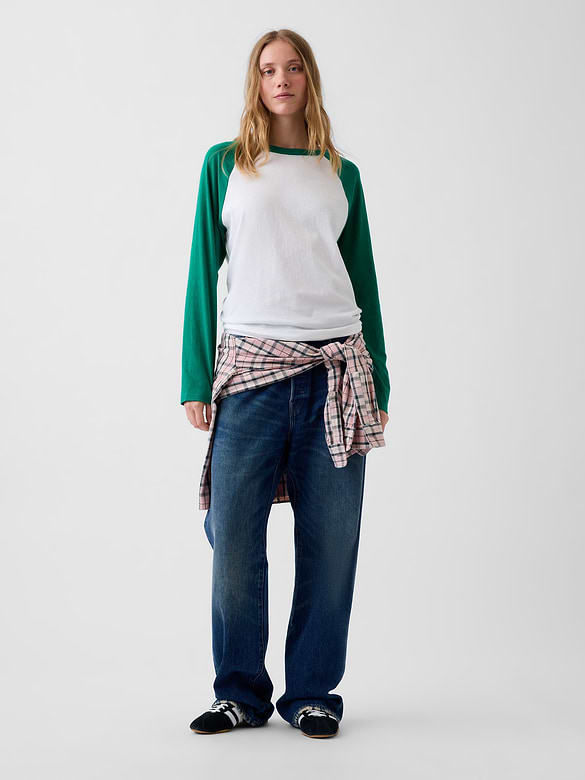 100% Cotton Authentic Raglan Big T-Shirt