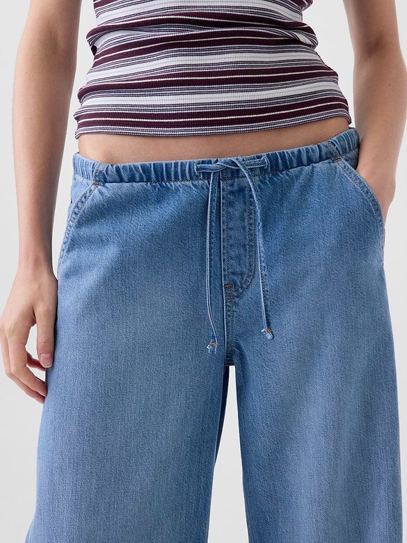 Low Rise UltraSoft Stride Easy Wide-Leg Jeans