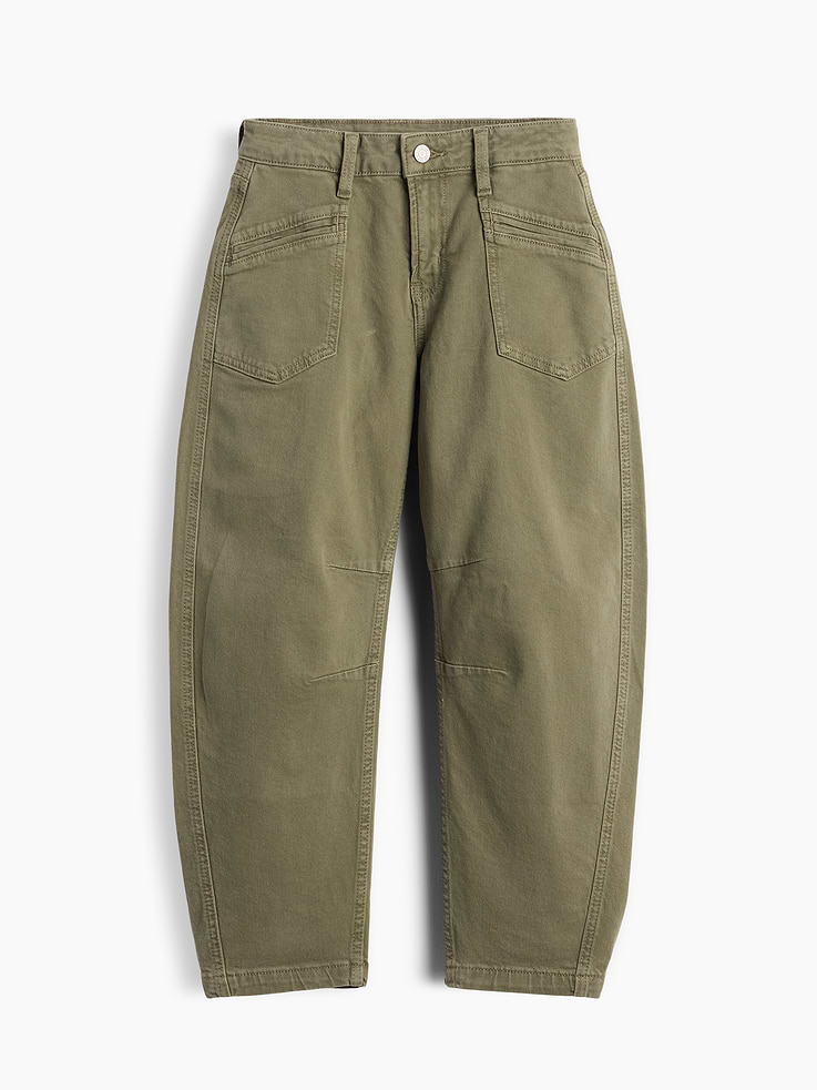 Image number 2 showing, Kids High Rise Barrel Jeans