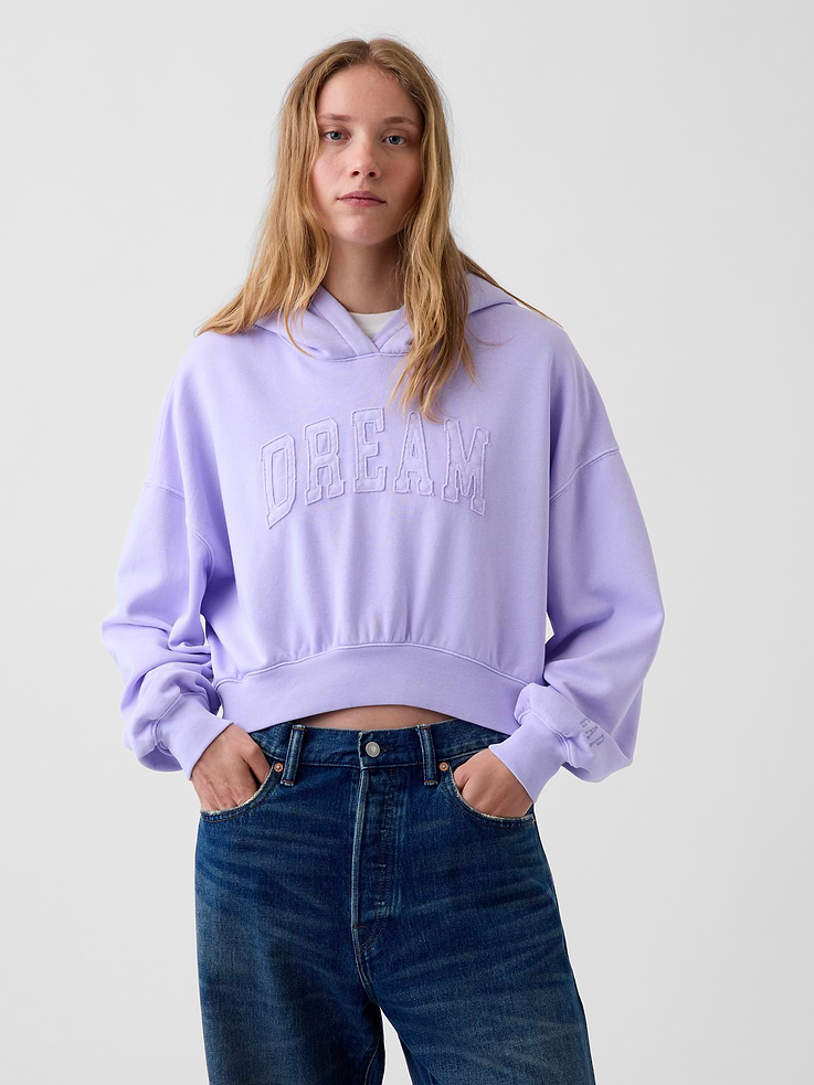 Image number 1 showing, VintageSoft Logo Crop Hoodie