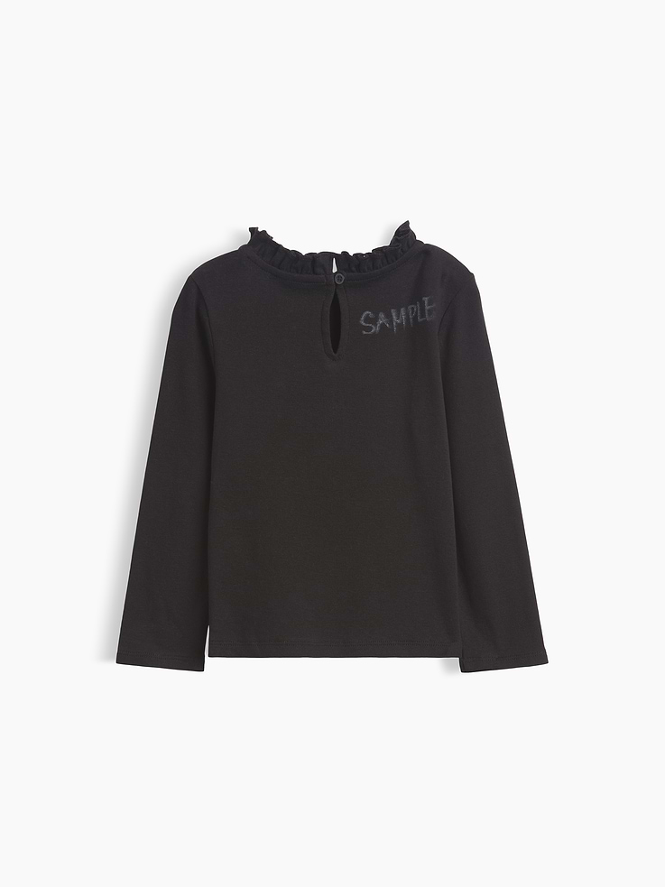 Image 2 of 2, Baby & Toddler Rib Ruffle-Neck Top