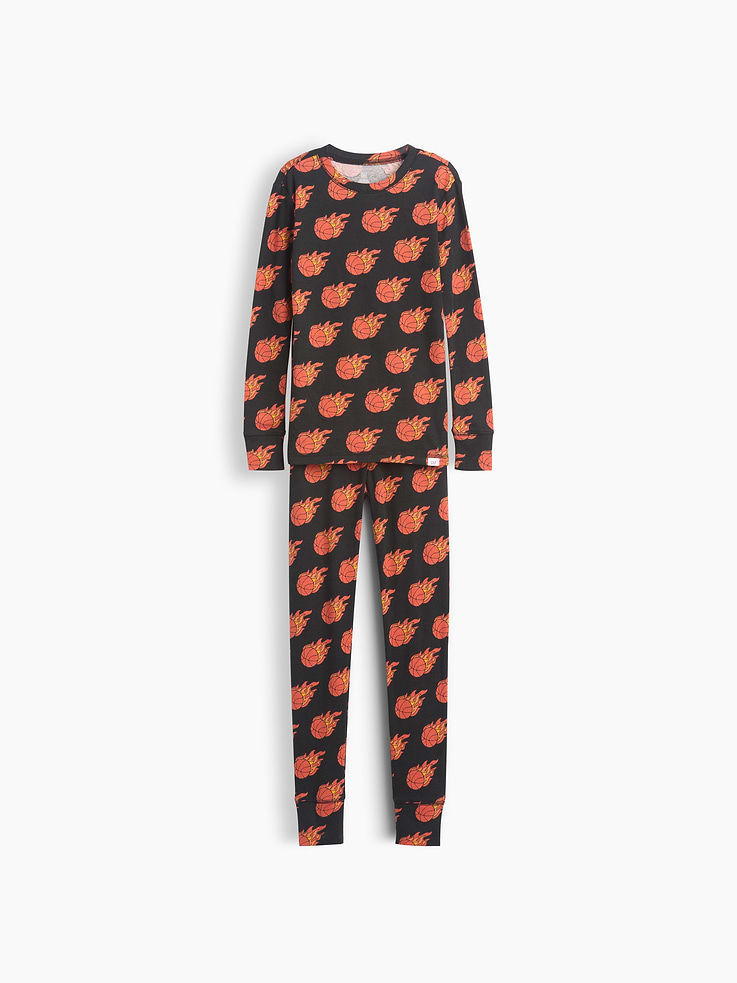 Image number 1 showing, Kids Organic Brushed Cotton PJ Set