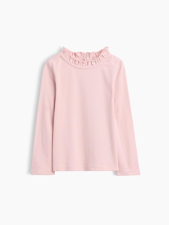 Baby & Toddler Rib Ruffle-Neck Top