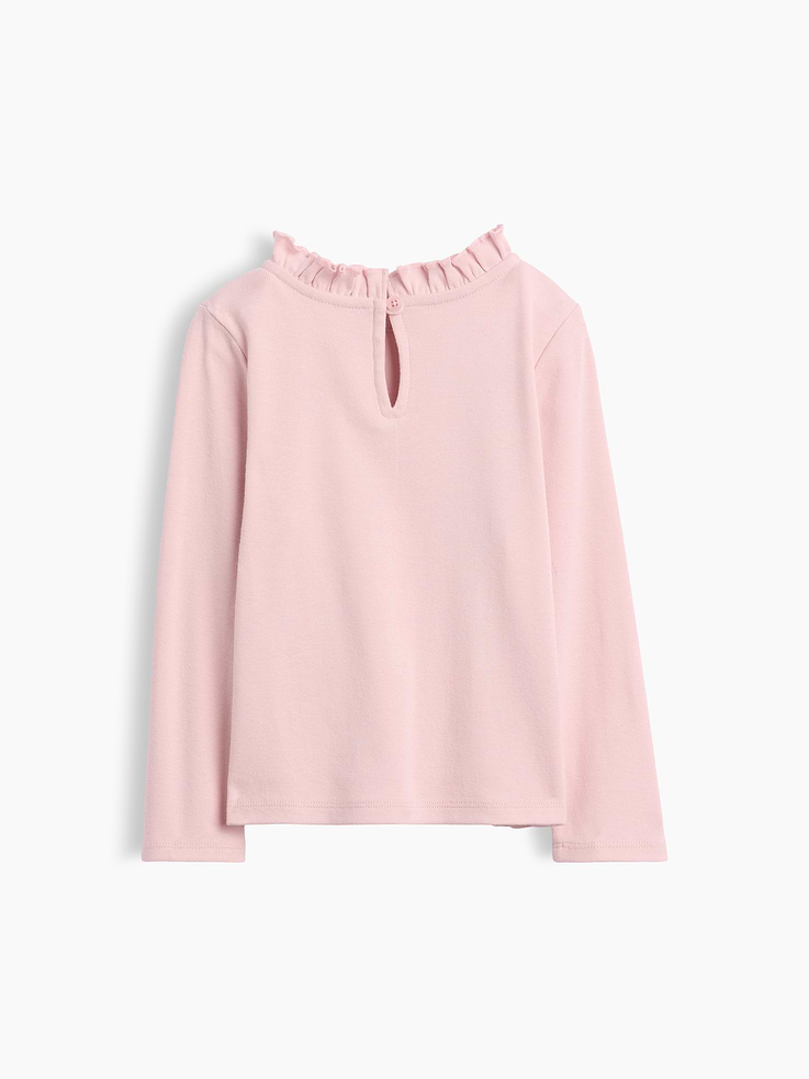 Image 2 of 2, Baby & Toddler Rib Ruffle-Neck Top