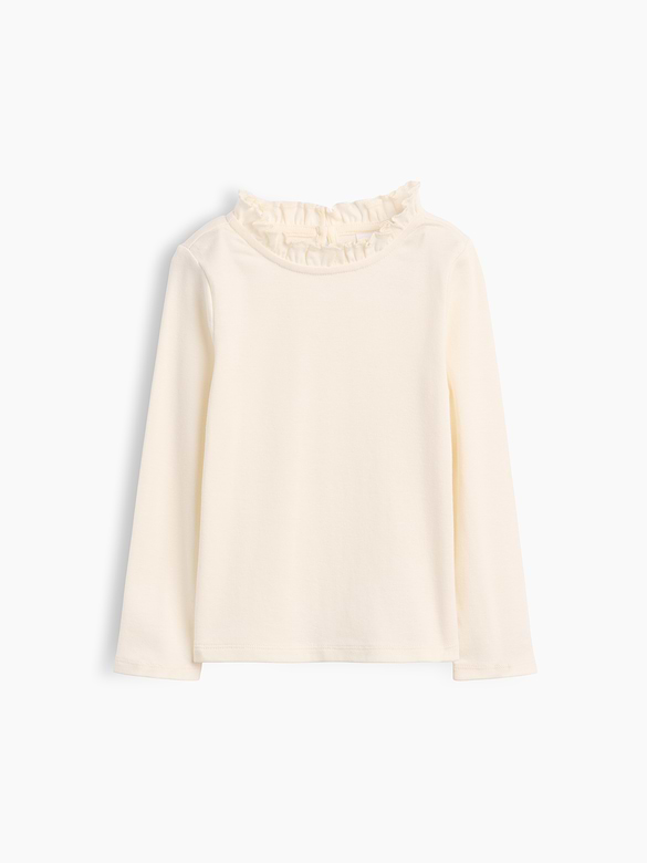 Baby & Toddler Rib Ruffle-Neck Top