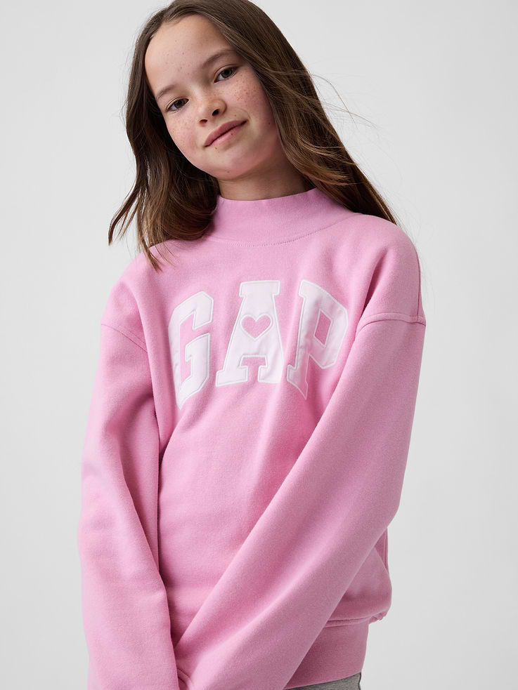 Image number 1 showing, Kids Oversized Mockneck Logo Sweatshirt