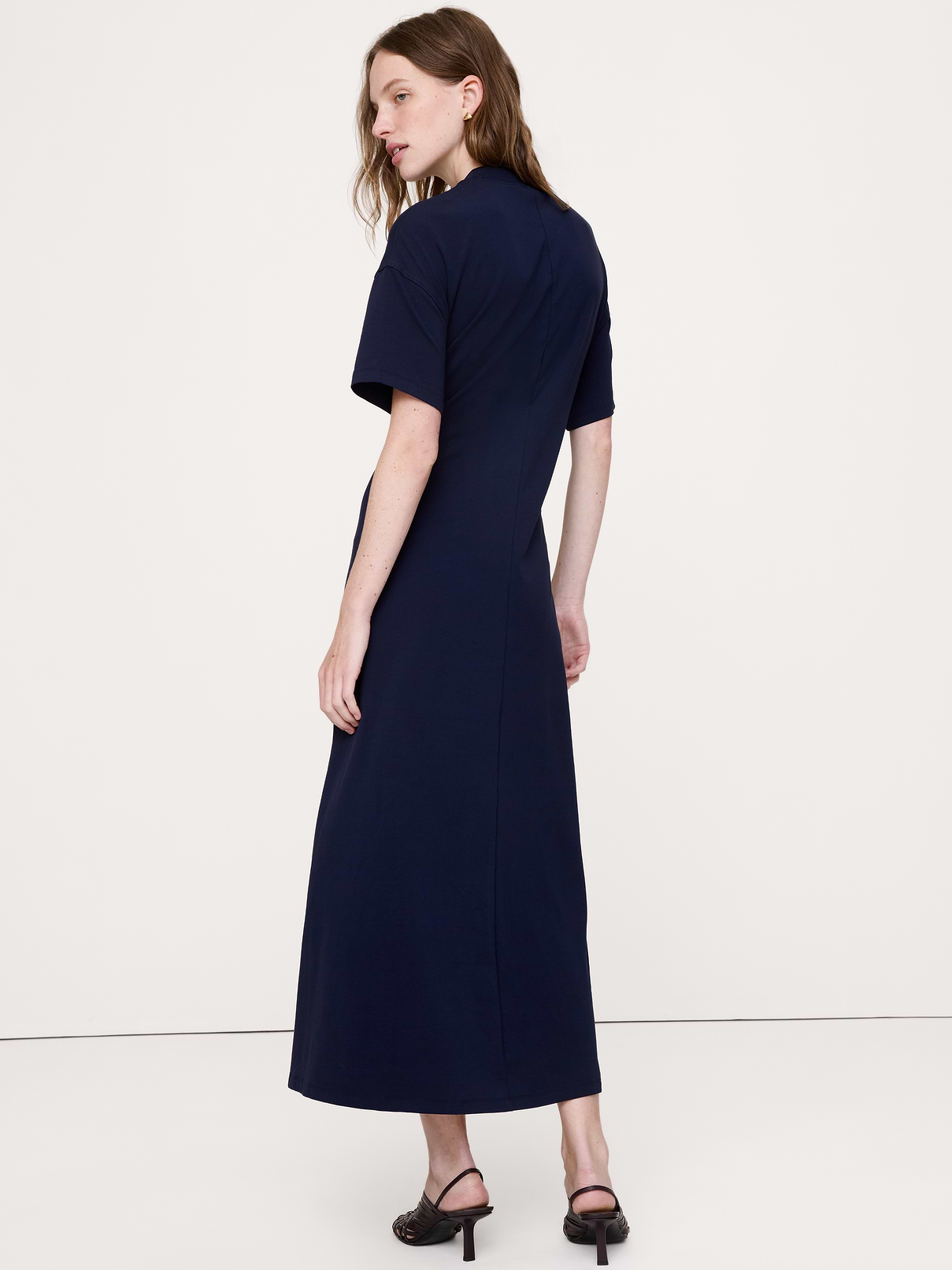 Image number 5 showing, Oversized Stretch-Cotton Tie-Waist Maxi Dress