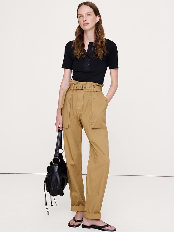 Ripstop Cotton Paperbag Pant