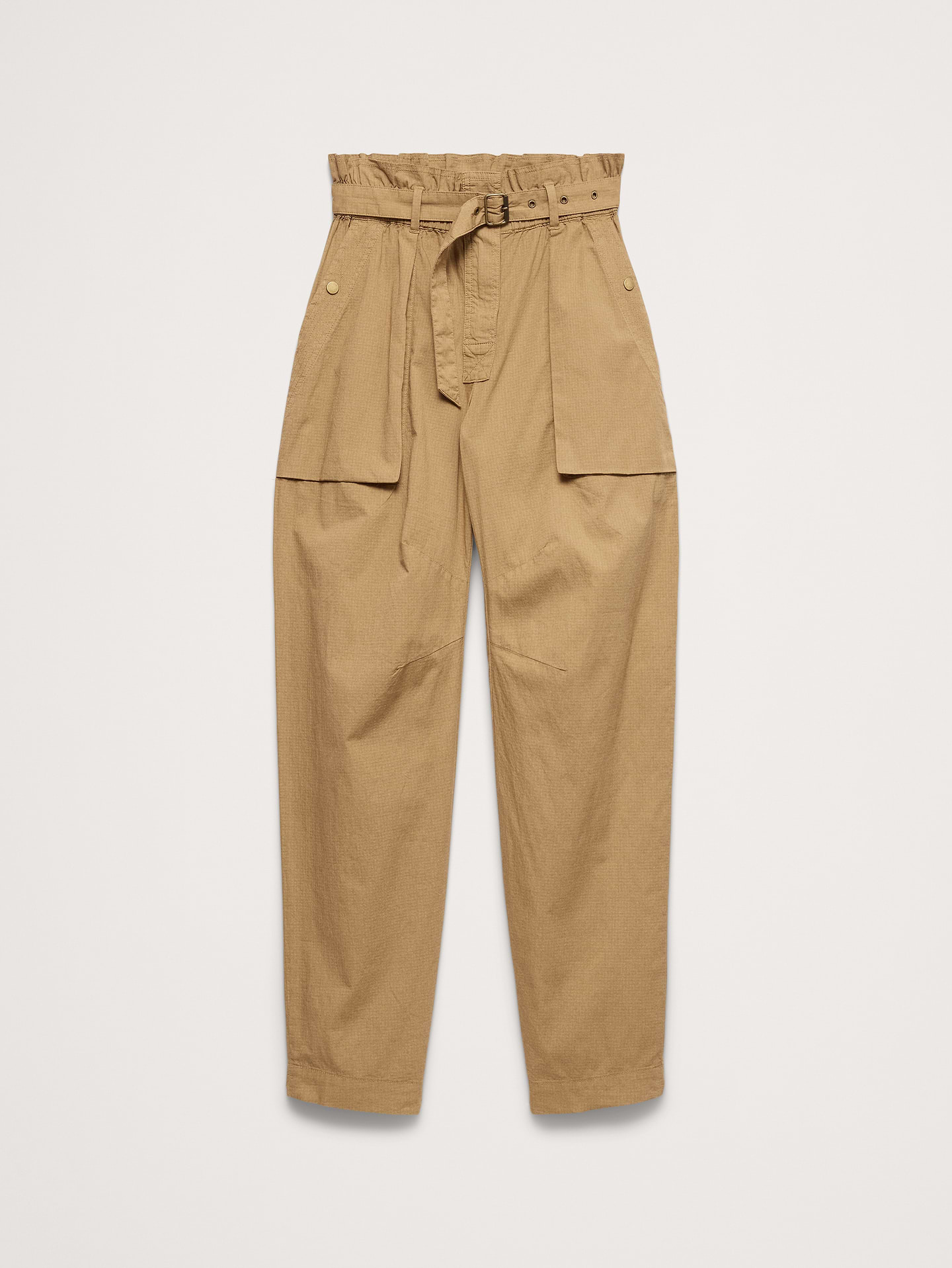 L'image numéro 4 présente Pantalon à taille froncée en coton indéchirable