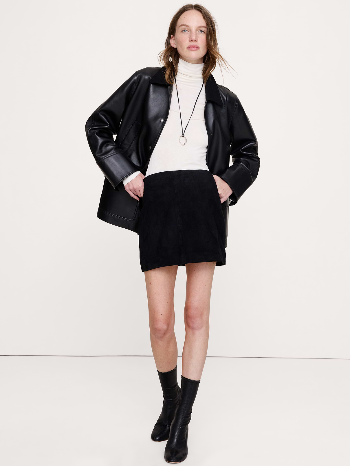Suede Mini Skirt