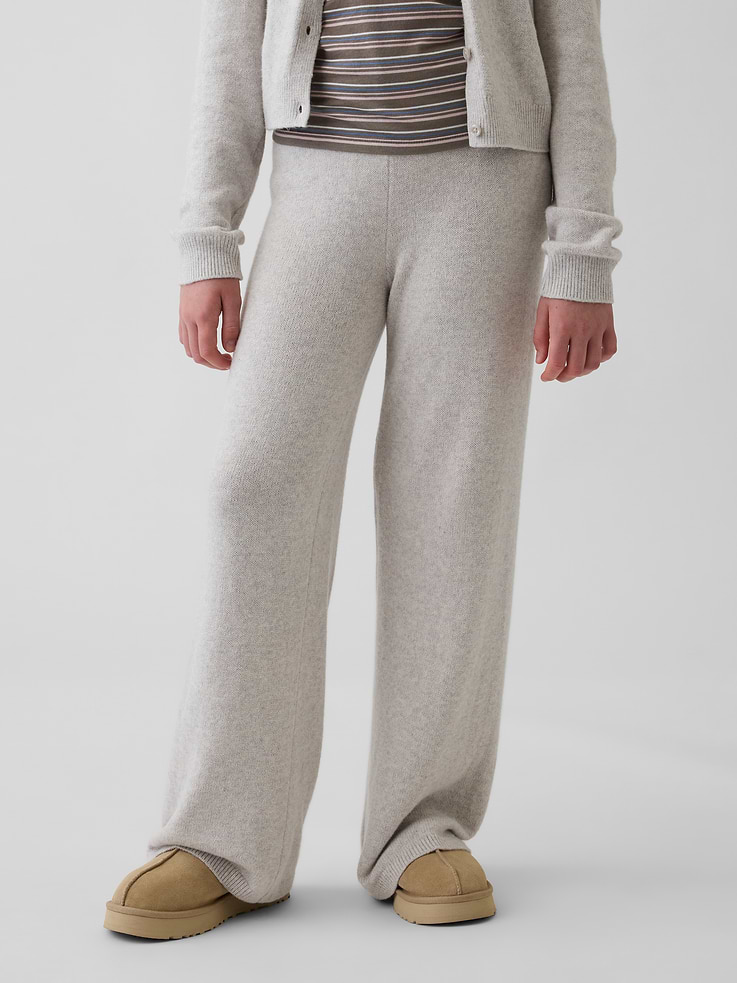 L'image numéro 3 présente Pantalon à jambe large en tricot Effet cachemire pour Enfant
