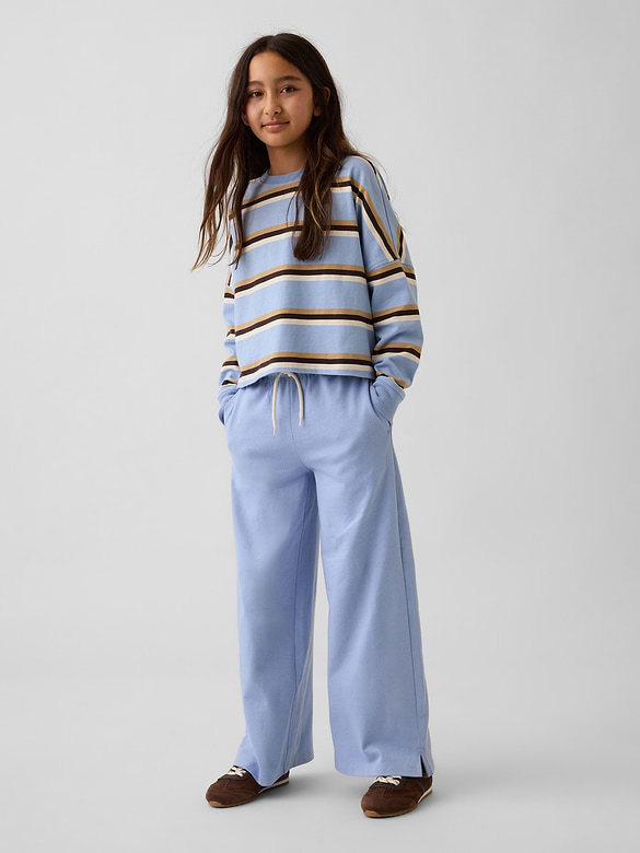 Kids Heavyweight Wide-Leg Pants