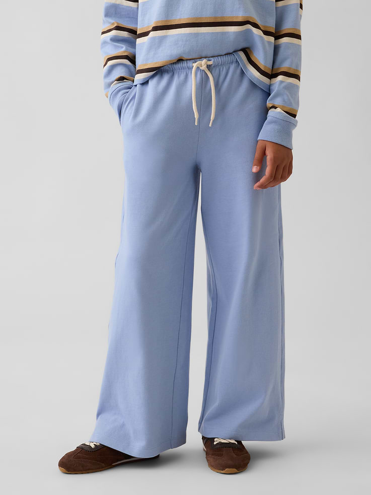 Image number 3 showing, Kids Heavyweight Wide-Leg Pants