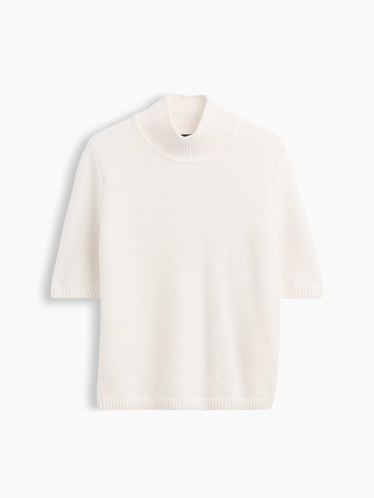 Image number 5 showing, CashSoft Mockneck Elbow-Sleeve Sweater