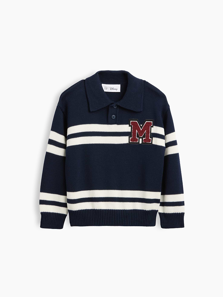 Image number 1 showing, Gap × Disney Baby & Toddler Varsity Polo Sweater