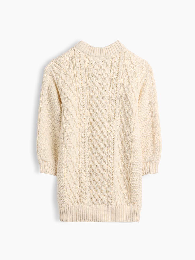 Image 2 de 2, Robe-chandail en tricot torsadé pour Bébé et Tout-petit