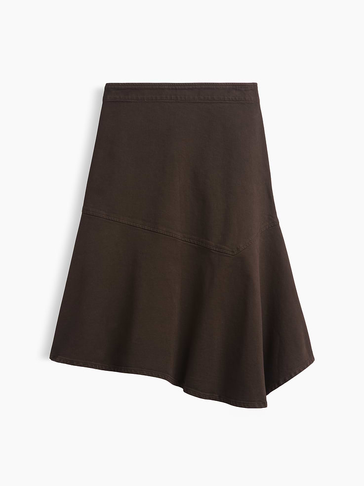 Image number 6 showing, Denim Asymmetrical Midi Skirt