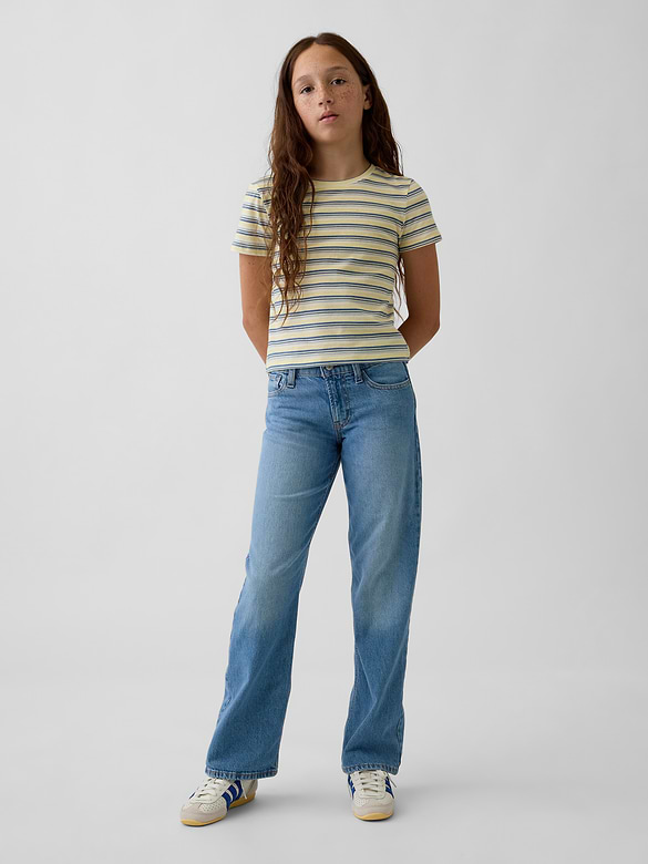 Kids Low Rise Relaxed Straight Jeans