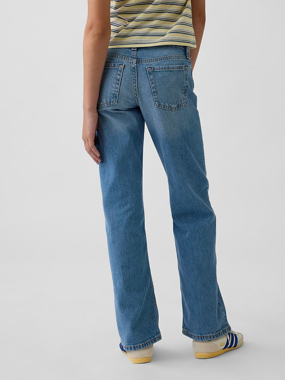 Kids Low Rise Relaxed Straight Jeans