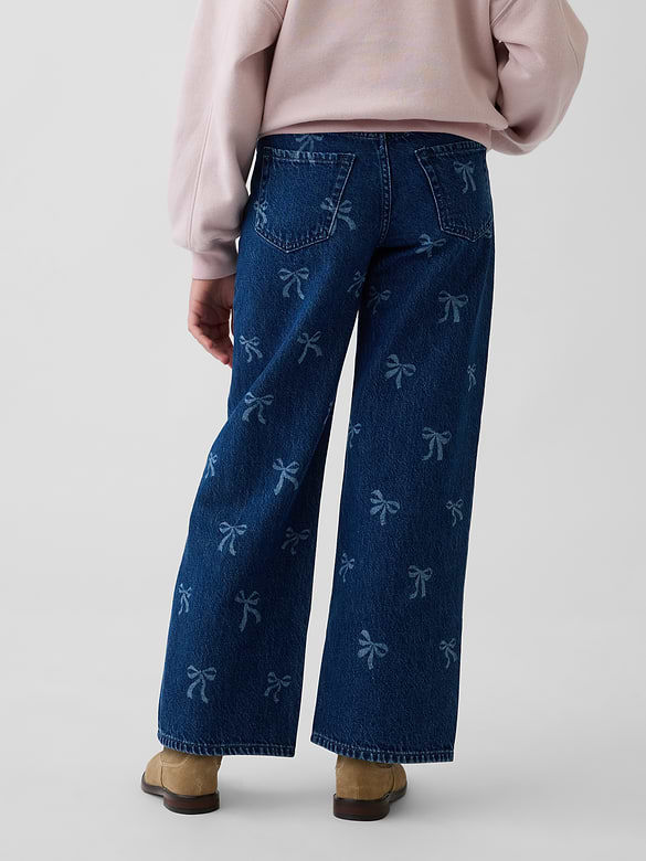 Kids Low Rise Stride Wide-Leg Jeans