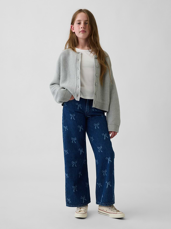 Kids Low Rise Stride Wide-Leg Jeans