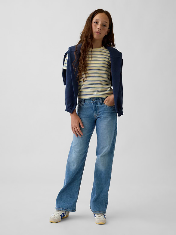 Kids Low Rise Relaxed Straight Jeans