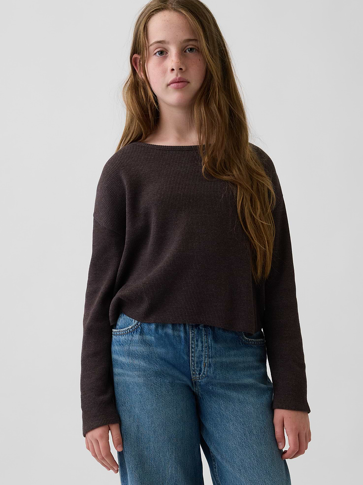Image number 1 showing, Kids Oversized Waffle T-Shirt