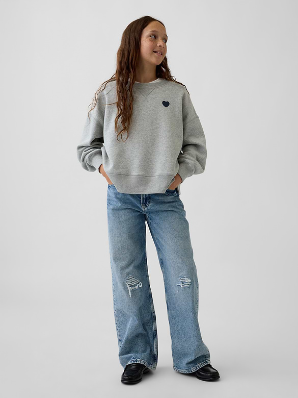 Kids VintageSoft Oversized Split-Hem Sweatshirt
