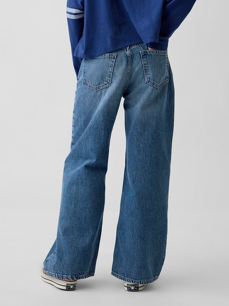 Image number 4 showing, Kids Low Rise Stride Wide-Leg Jeans