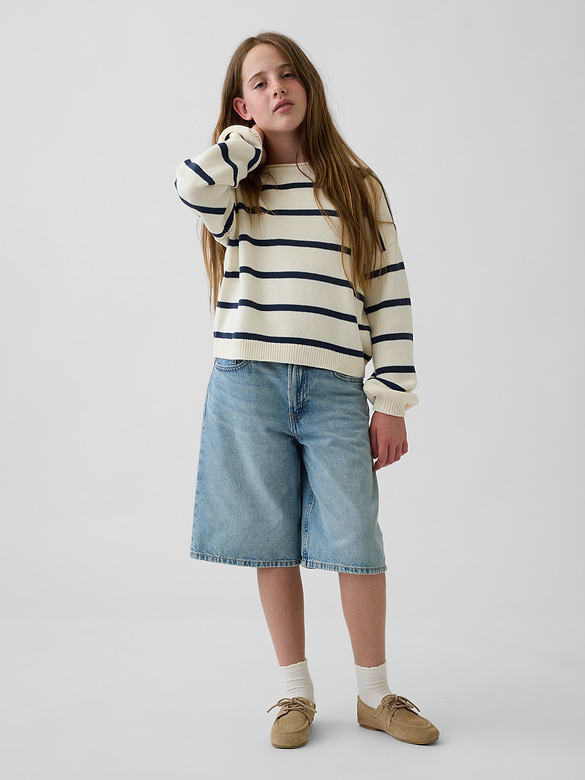 Kids 100% Cotton Oversized Rollneck Sweater