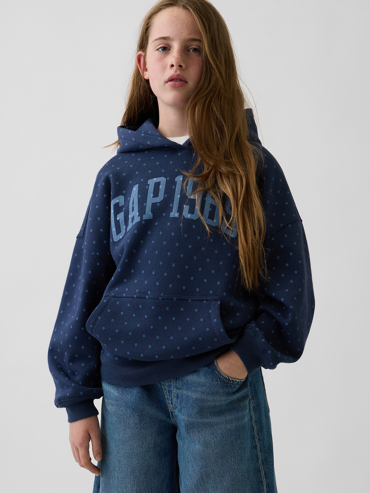 Kids VintageSoft Oversized Logo Hoodie | Gap