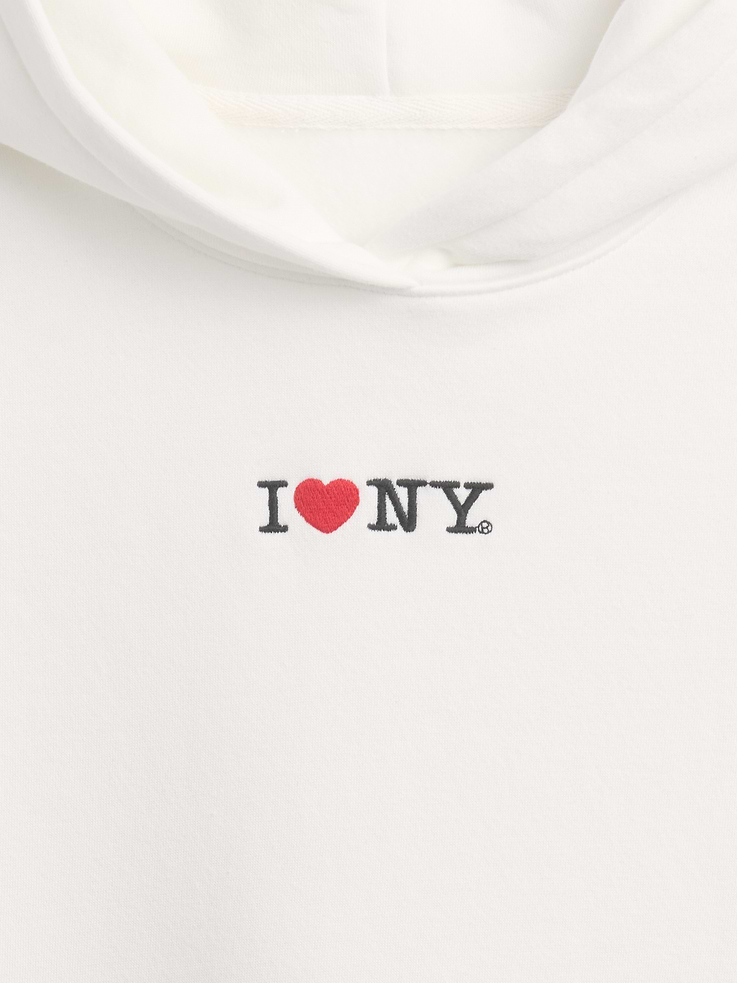 L'image numéro 4 présente Chandail à capuchon surdimensionné VintageDoux à imprimé « I [cœur] NY »