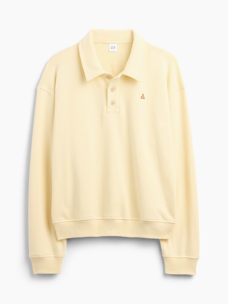 Image number 5 showing, Relaxed Cropped Polo Sweatshirt