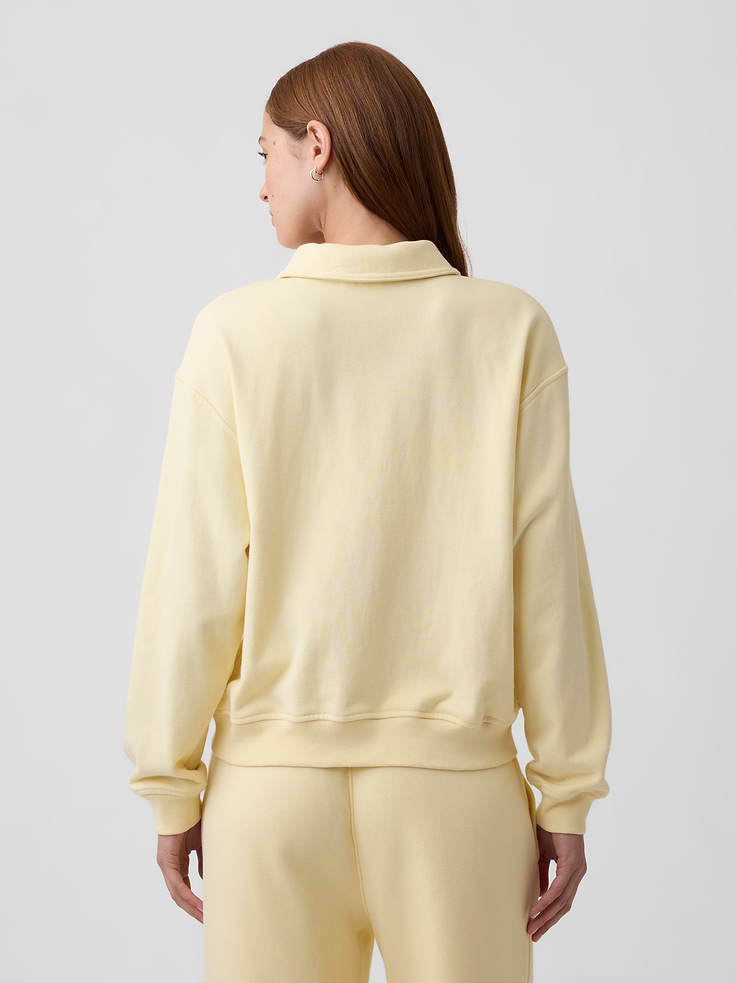 Image number 2 showing, Relaxed Cropped Polo Sweatshirt