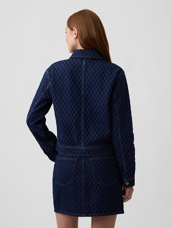 Relaxed Print Denim Jacket