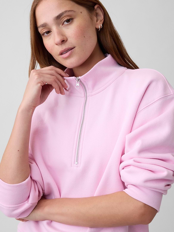 Relaxed Fleece Half-Zip Sweatshirt